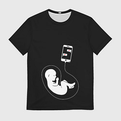 Футболка мужская Малыш на связи, цвет: 3D-принт