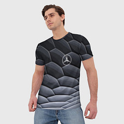 Футболка мужская Mercedes Benz pattern, цвет: 3D-принт — фото 2