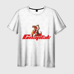 Футболка мужская Гладиатор Красно-белый, цвет: 3D-принт