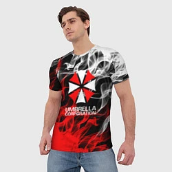 Футболка мужская Umbrella Corporation Fire, цвет: 3D-принт — фото 2