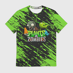 Футболка мужская Plants vs Zombies персонажи, цвет: 3D-принт