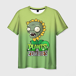Футболка мужская Plants vs Zombies зомби-подсолнух, цвет: 3D-принт