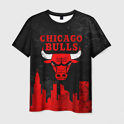 Футболка мужская Chicago Bulls, Чикаго Буллз Город, цвет: 3D-принт
