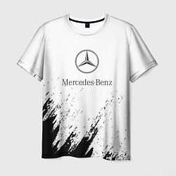 Футболка мужская Mercedes-Benz - White texture, цвет: 3D-принт
