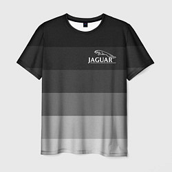 Футболка мужская Jaguar, Ягуар Серый градиент, цвет: 3D-принт