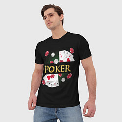 Футболка мужская Покер POKER, цвет: 3D-принт — фото 2