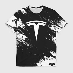Футболка мужская Tesla logo texture, цвет: 3D-принт