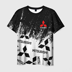 Футболка мужская Mitsubishi black & white, цвет: 3D-принт