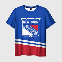 Футболка мужская New York Rangers Нью Йорк Рейнджерс, цвет: 3D-принт