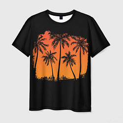 Футболка мужская Пальмы на пляже, цвет: 3D-принт