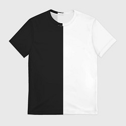 Футболка мужская Black and white чб, цвет: 3D-принт