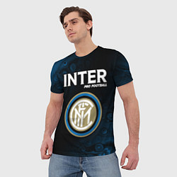 Футболка мужская INTER Pro Football Разводы, цвет: 3D-принт — фото 2