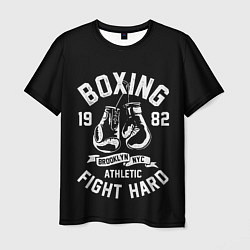 Футболка мужская БОКС, БОКСЕРСКИЕ ПЕРЧАТКИ BOXING, цвет: 3D-принт