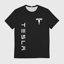 Мужская футболка Tesla Тесла логотип и надпись