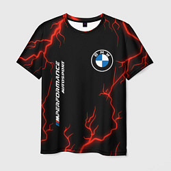 Футболка мужская BMW Autosport Молнии, цвет: 3D-принт