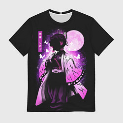 Футболка мужская Шинобу Кочо силуэт Клинок рассекающего демона, цвет: 3D-принт