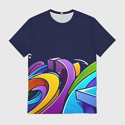 Футболка мужская Цветное граффити, цвет: 3D-принт