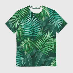 Футболка мужская Tropical plants pattern, цвет: 3D-принт