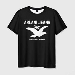 Футболка мужская Узор Black Orlani Jeans Dope Street Market, цвет: 3D-принт