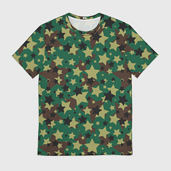 Футболка мужская Звёзды камуфляж, цвет: 3D-принт