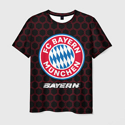 Футболка мужская БАВАРИЯ Bayern Соты, цвет: 3D-принт