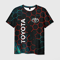 Футболка мужская Toyota соты, цвет: 3D-принт