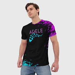 Футболка мужская Adele neon, цвет: 3D-принт — фото 2