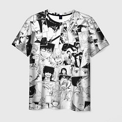 Футболка мужская Синий Экзорцист паттерн, цвет: 3D-принт