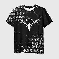 Футболка мужская WALHALLA TEAM BLACK WHITE ЛОГО ТОКИЙСКИЕ МСТИТЕЛИ, цвет: 3D-принт