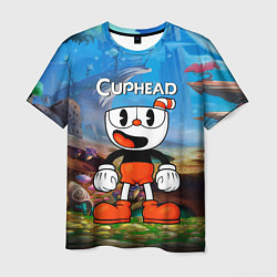 Футболка мужская Cuphead Красная чашечка, цвет: 3D-принт