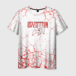 Футболка мужская Led zeppelin Трещины, цвет: 3D-принт