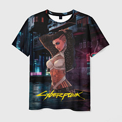 Футболка мужская Girl Vi cyberpunk2077, цвет: 3D-принт