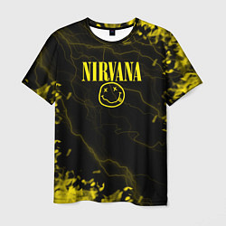 Футболка мужская Nirvana молнии, цвет: 3D-принт