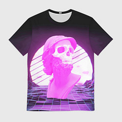 Футболка мужская Vaporwave Skull Психоделика, цвет: 3D-принт