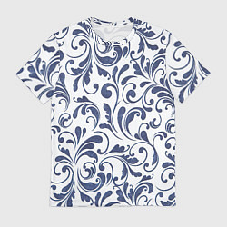 Мужская футболка Гжелевый рисунок