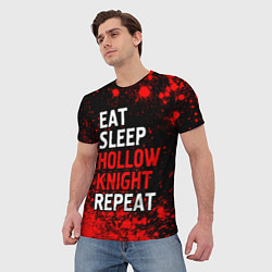 Футболка мужская Eat Sleep Hollow Knight Repeat Арт, цвет: 3D-принт — фото 2