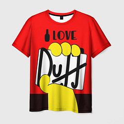 Футболка мужская Love Duff, цвет: 3D-принт