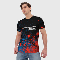 Футболка мужская БМВ Racing - Краска, цвет: 3D-принт — фото 2