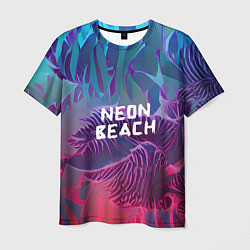 Футболка мужская Neon beach, цвет: 3D-принт