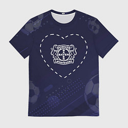 Футболка мужская TWhoH в сердечке на фоне мячей, цвет: 3D-принт