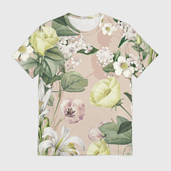 Мужская футболка Цветы Свадебный Букет