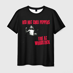 Футболка мужская Live at Woodstock - Red Hot Chili Peppers, цвет: 3D-принт
