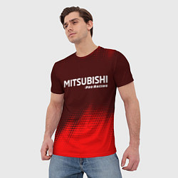 Футболка мужская MITSUBISHI Pro Racing Абстракция, цвет: 3D-принт — фото 2