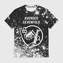 Футболка мужская Avenged Sevenfold КОТ Краска, цвет: 3D-принт