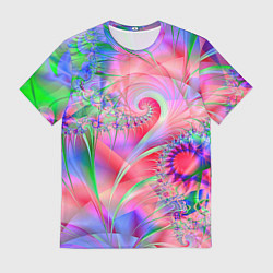Футболка мужская WRITHING COLORED FRACTALS, цвет: 3D-принт