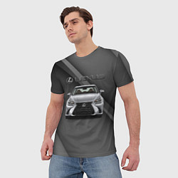 Футболка мужская Lexus auto, цвет: 3D-принт — фото 2