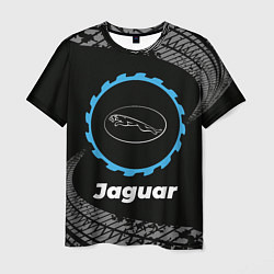 Футболка мужская Jaguar в стиле Top Gear со следами шин на фоне, цвет: 3D-принт