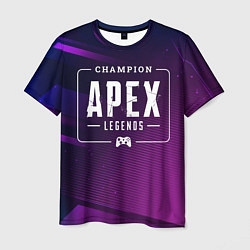 Футболка мужская Apex Legends Gaming Champion: рамка с лого и джойс, цвет: 3D-принт