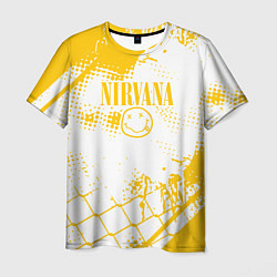 Футболка мужская Nirvana - нирвана смайл, цвет: 3D-принт