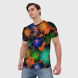 Футболка мужская Vanguard floral pattern Summer night Fashion trend, цвет: 3D-принт — фото 2